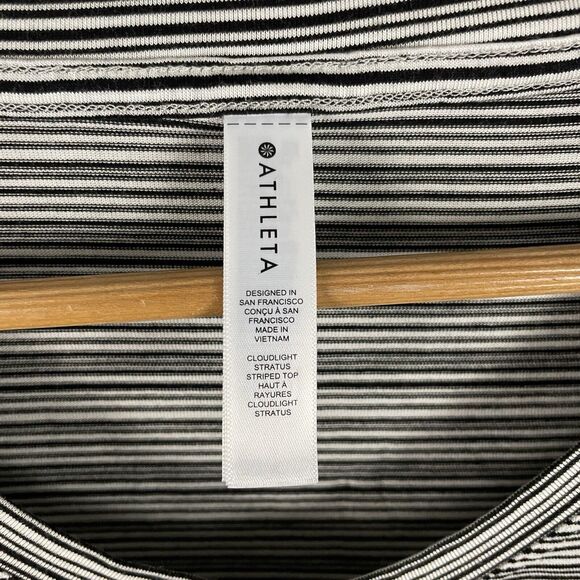 Athleta Womens S Cloudlight Stratus Striped Top Modal Long Sleeve - Picture 2 of 4